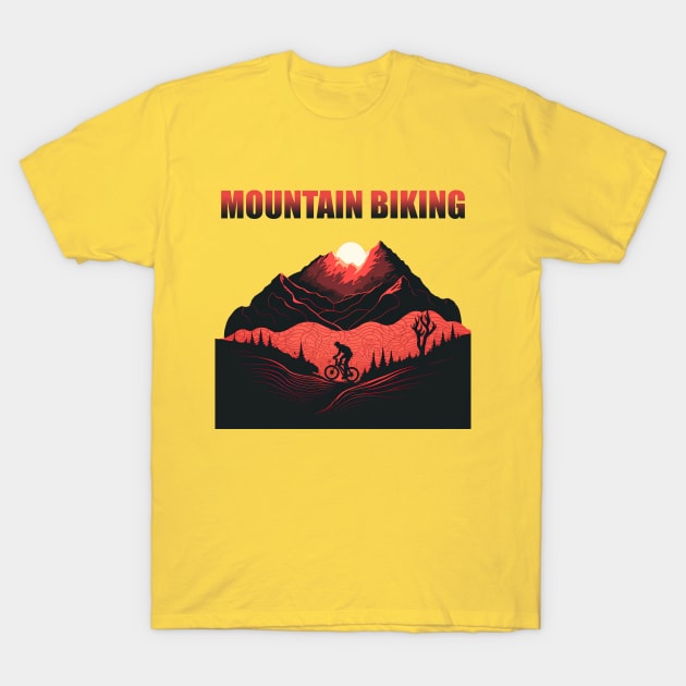 Yolo - Mountain Biking 2 T-Shirt by i2studio